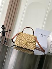 Celine Teen Nino Bag Raffia Calfskin 20.5x13x8cm - 1