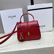 Celine Mini 16 Satinated Calfskin Red 18.5x15.5x9cm - 1