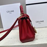 Celine Mini 16 Satinated Calfskin Red 18.5x15.5x9cm - 6