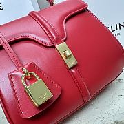 Celine Mini 16 Satinated Calfskin Red 18.5x15.5x9cm - 3