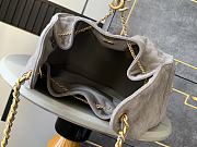Chanel 25C Hobo Bag Suede Grey 40x30x15cm - 6