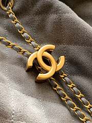 Chanel 25C Hobo Bag Suede Grey 40x30x15cm - 4