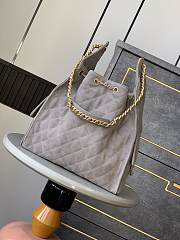 Chanel 25C Hobo Bag Suede Grey 40x30x15cm - 2