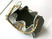 Chanel 25 Small Handbag Light Green Calfskin Gold 30x26x14cm - 6