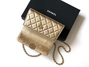 Chanel Flap Chain Bag Gold With Handle 18x10x4.5cm - 6