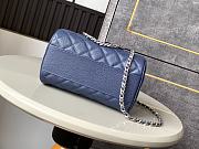 Chanel 25P Clutch With Chain Navy Blue Caviar 18.5x11.5x11cm - 5