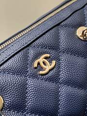 Chanel 25P Clutch With Chain Navy Blue Caviar 18.5x11.5x11cm - 4
