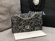 Chanel Flap Bag Black Tweed Strass Crystal 25cm - 6
