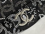 Chanel Flap Bag Black Tweed Strass Crystal 25cm - 5