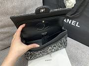 Chanel Flap Bag Black Tweed Strass Crystal 25cm - 4
