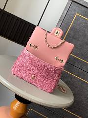 Chanel Flap Bag Pink Sequins 20cm - 4