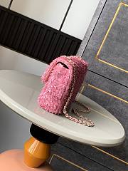 Chanel Flap Bag Pink Sequins 20cm - 3