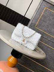 Chanel Flap Bag White Sequins 20cm - 1