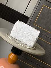 Chanel Flap Bag White Sequins 20cm - 3