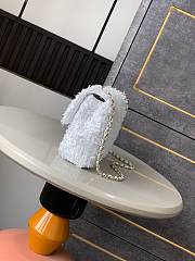 Chanel Flap Bag White Sequins 20cm - 2