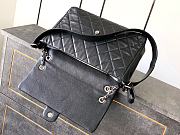 Chanel Large Flap Bag Black Caviar Silver 43cm - 6