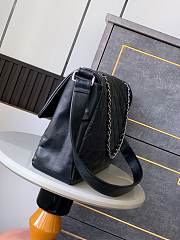 Chanel Large Flap Bag Black Caviar Silver 43cm - 3