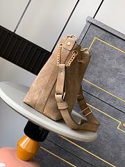 Chanel Bucket Bag Brown Suede Calfskin 27x20x14cm - 2