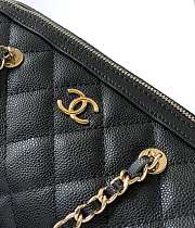Chanel 25P Clutch With Chain Black Caviar 18.5x11.5x11cm - 2