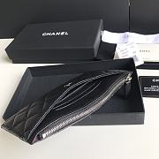 Chanel Long Wallet Black Caviar Silver 19.5x10.5x3cm - 5