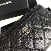 Chanel Long Wallet Black Caviar Silver 19.5x10.5x3cm - 2