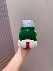 Prada Patent Technical Fabric Sneakers Green - 5