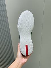 Prada Patent Technical Fabric Sneakers Green - 4
