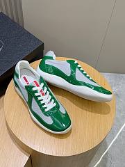 Prada Patent Technical Fabric Sneakers Green - 3