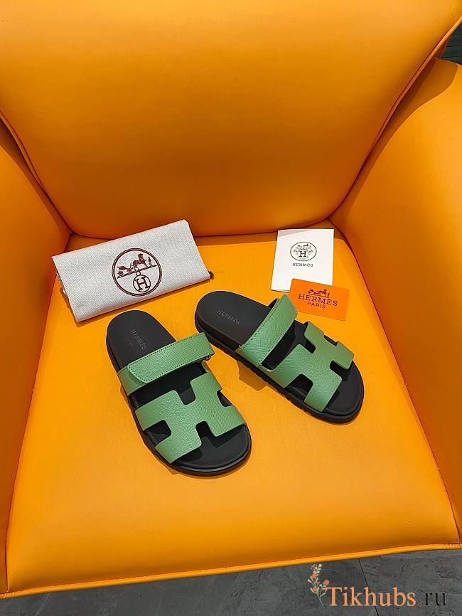 Hermes Chypre Green Sandal - 1
