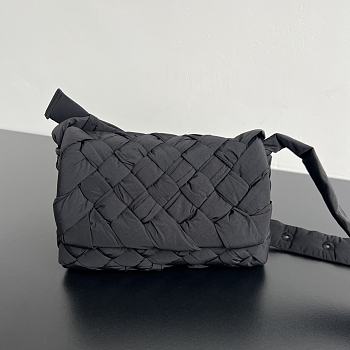 Bottega Veneta Small Rumple Messenger Polyester Black 21x14x5cm
