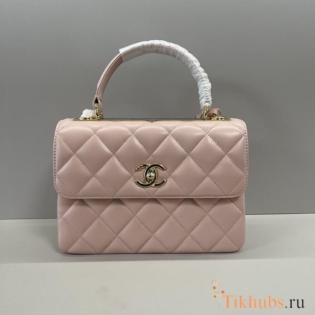 Chanel Trendy Top Handle Light Pink Gold Bag 25cm - 1