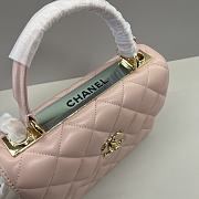 Chanel Trendy Top Handle Light Pink Gold Bag 25cm - 3