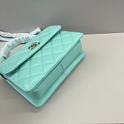 Chanel Trendy Top Handle Blue Gold Bag 25cm - 6
