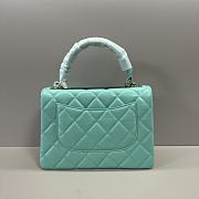 Chanel Trendy Top Handle Blue Gold Bag 25cm - 4