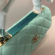 Chanel Trendy Top Handle Blue Gold Bag 25cm - 2