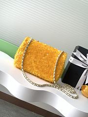 Chanel Flap Bag Sequins Yellow Gold 21x14x8cm - 3