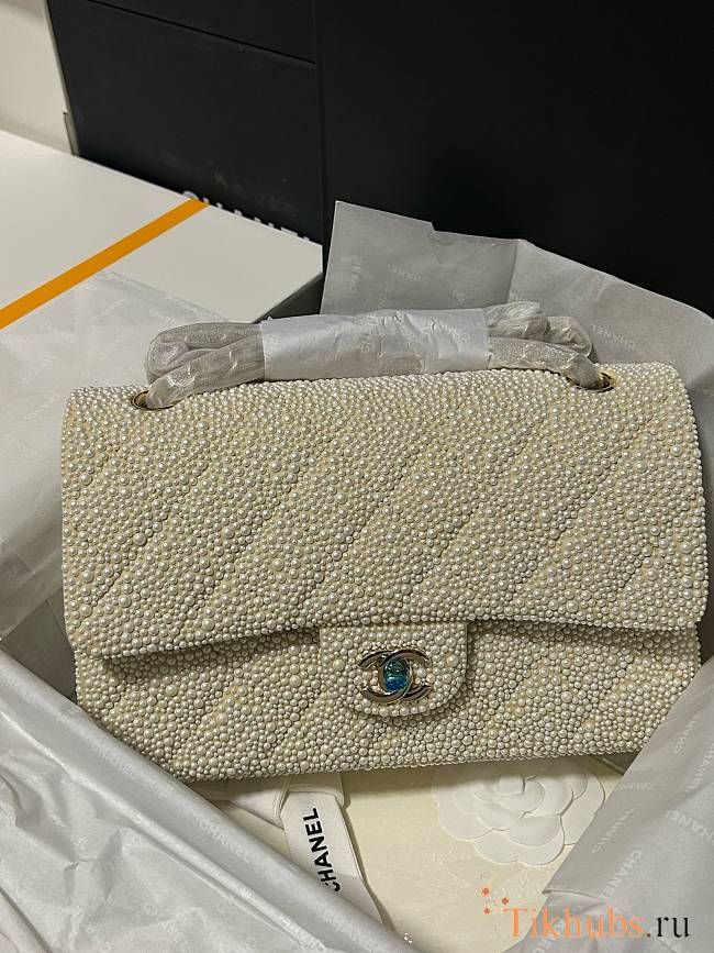 Chanel Flap Bag Beige 25cm - 1