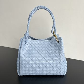 Bottega Veneta Medium Andiamo Parachute Tote Blue 30x26x20cm