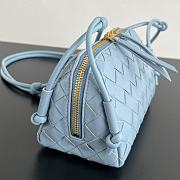 Bottega Veneta Intrecciato Concert Pouch Blue 18.5x11.5x8.5cm - 6