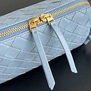 Bottega Veneta Intrecciato Concert Pouch Blue 18.5x11.5x8.5cm - 4