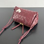 Bottega Veneta Intrecciato Concert Pouch Red White 18.5x11.5x8.5cm - 6