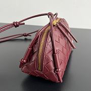 Bottega Veneta Intrecciato Concert Pouch Red White 18.5x11.5x8.5cm - 5