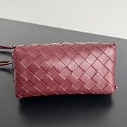 Bottega Veneta Intrecciato Concert Pouch Red White 18.5x11.5x8.5cm - 4