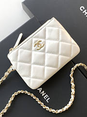 Chanel Clutch With Chain White 22x15x6cm - 6