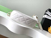 Chanel Clutch With Chain White 22x15x6cm - 5