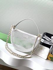 Chanel Clutch With Chain White 22x15x6cm - 2