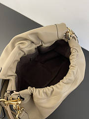 Fendi Mamma Baguette Medium Grey Leather Bag 26.5x18x8.5cm - 3
