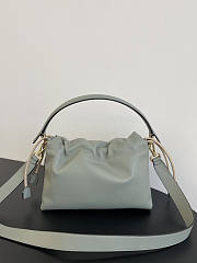 Fendi Mamma Baguette Medium Light Green Leather Bag 26.5x18x8.5cm - 6
