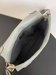Fendi Mamma Baguette Medium Light Green Leather Bag 26.5x18x8.5cm - 3