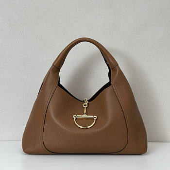 Gucci Softbit Maxi Shoulder Bag Brown 46x26x16cm